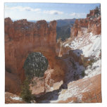 Bryce Canyon Natural Bridge Snowy Landscape Photo Cloth Napkin