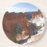 Bryce Canyon Natural Bridge Snowy Landscape Photo Coaster