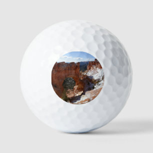 Bryce Canyon Natural Bridge Snowy Landscape Photo Golf Balls