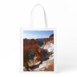 Bryce Canyon Natural Bridge Snowy Landscape Photo Grocery Bag