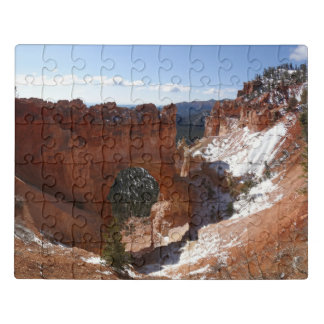 Bryce Canyon Natural Bridge Snowy Landscape Photo Jigsaw Puzzle