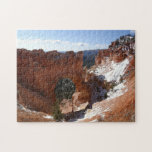 Bryce Canyon Natural Bridge Snowy Landscape Photo Jigsaw Puzzle