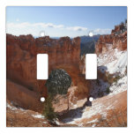 Bryce Canyon Natural Bridge Snowy Landscape Photo Light Switch Cover