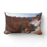 Bryce Canyon Natural Bridge Snowy Landscape Photo Lumbar Pillow