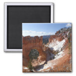 Bryce Canyon Natural Bridge Snowy Landscape Photo Magnet