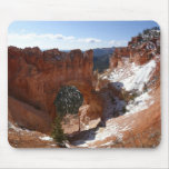 Bryce Canyon Natural Bridge Snowy Landscape Photo Mouse Pad