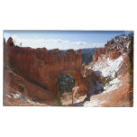 Bryce Canyon Natural Bridge Snowy Landscape Photo Place Card Holder