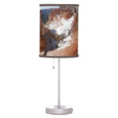 Bryce Canyon Natural Bridge Snowy Landscape Photo Table Lamp (Right)