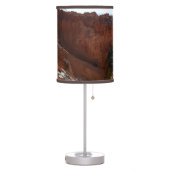 Bryce Canyon Natural Bridge Snowy Landscape Photo Table Lamp (Left)