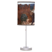 Bryce Canyon Natural Bridge Snowy Landscape Photo Table Lamp (Front)