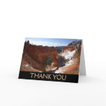 Bryce Canyon Natural Bridge Snowy Landscape Photo Thank You Card