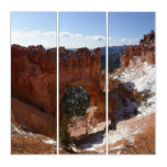 Bryce Canyon Natural Bridge Snowy Landscape Photo Triptych