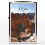 Bryce Canyon Natural Bridge Snowy Landscape Photo Zippo Lighter