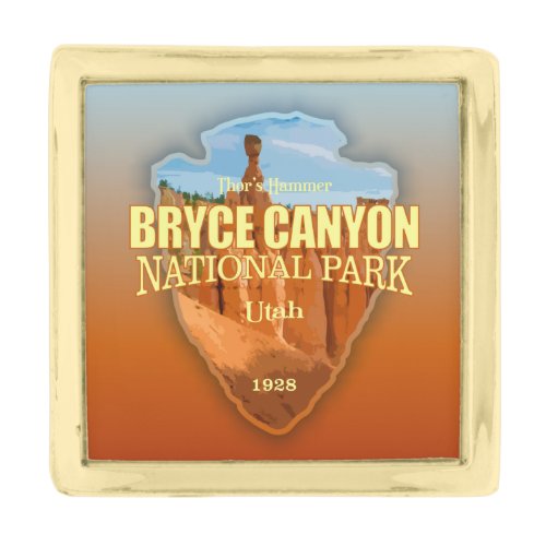 Bryce Canyon NP arrowhead Gold Finish Lapel Pin