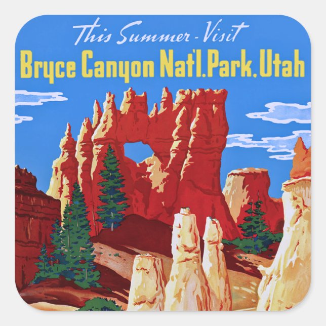 Bryce Canyon Square Sticker (Front)