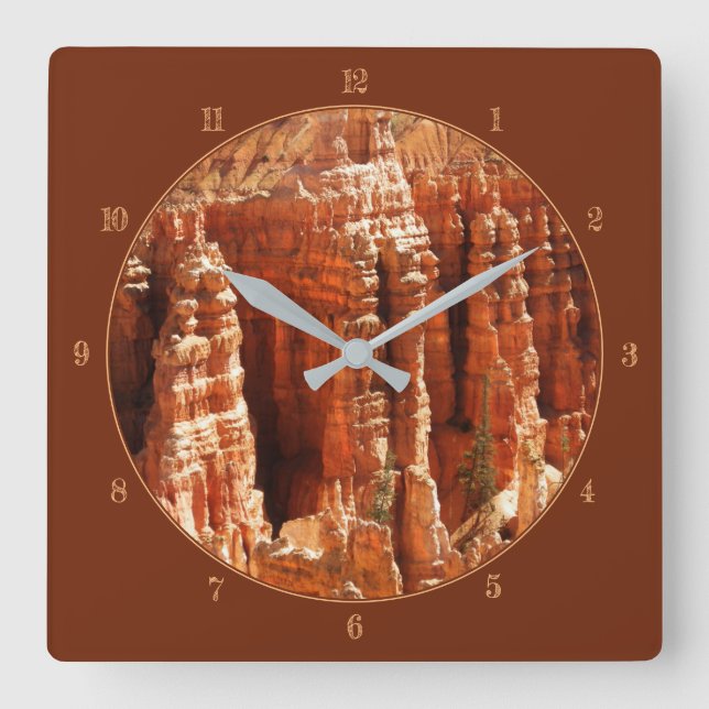 Bryce Canyon Square Wall Clock (Front)
