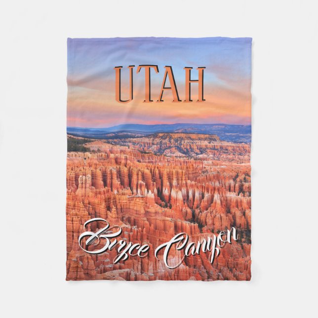 Bryce Canyon Sunset Fleece Blanket (Front)