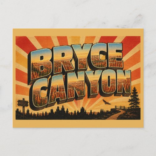 Bryce Canyon UT Hoodoos Desert Forest Art Postcard