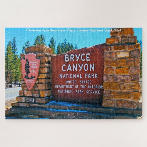Bryce Canyon UtahChristmas Greetings Jigsaw Puzzle