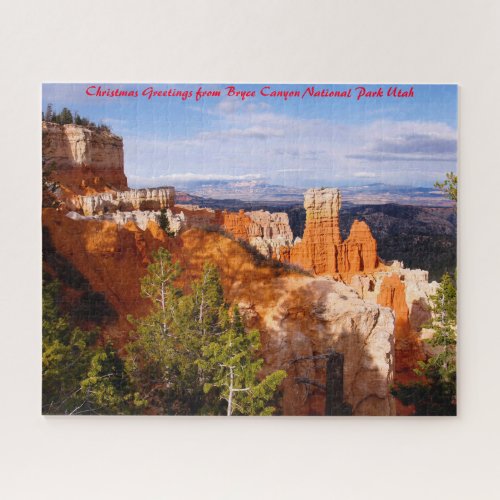 Bryce Canyon Utah Christmas Greetings Jigsaw Puzzle