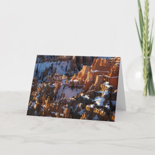 Bryce Canyon Utah in Winter Holiday Card