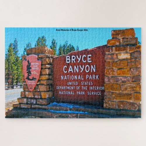 Bryce Canyon Utah Jigsaw Puzzle