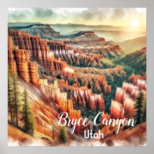 Bryce Canyon Utah National Park Poster