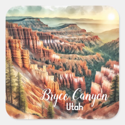 Bryce Canyon Utah National Park Square Sticker