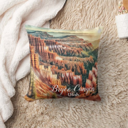 Bryce Canyon Utah National Park Throw Pillow