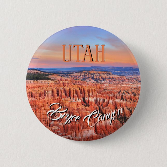 Bryce Canyon Utah round Button (Front)