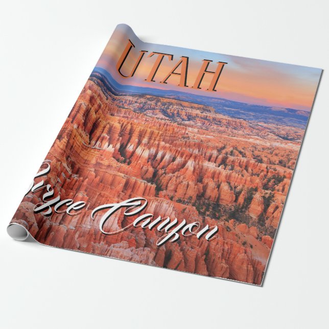 Bryce Canyon Utah Sunset Wrapping Paper (Unrolled)