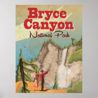 Bryce Canyon Vintage Travel Poster