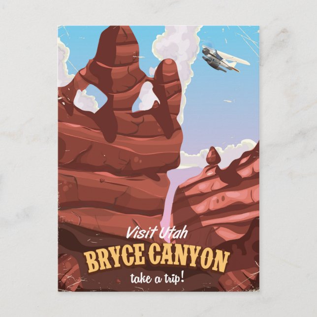 Bryce Canyon vintage travel poster Postcard (Front)