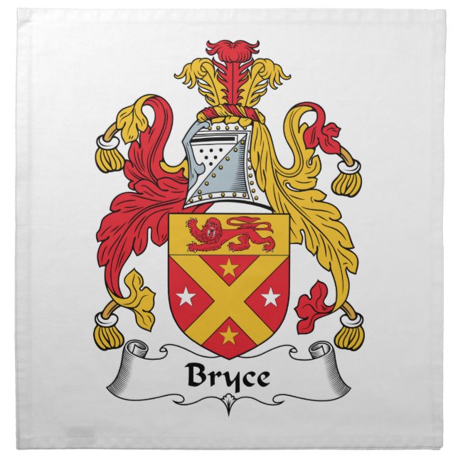 Bryce Family Crest Cloth Napkin (Front)