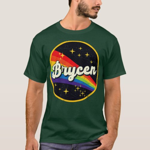 Brycen Rainbow In Space Vintage GrungeStyle T_Shirt