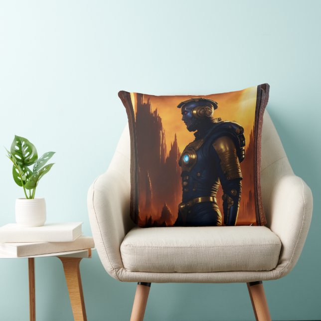 Brygdon Of The Fifth Imperium by Xzendor7 Throw Pillow (Chair)
