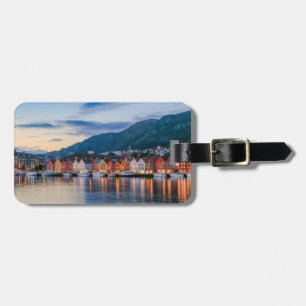 Bryggen Bergen Norway stylized Luggage Tag