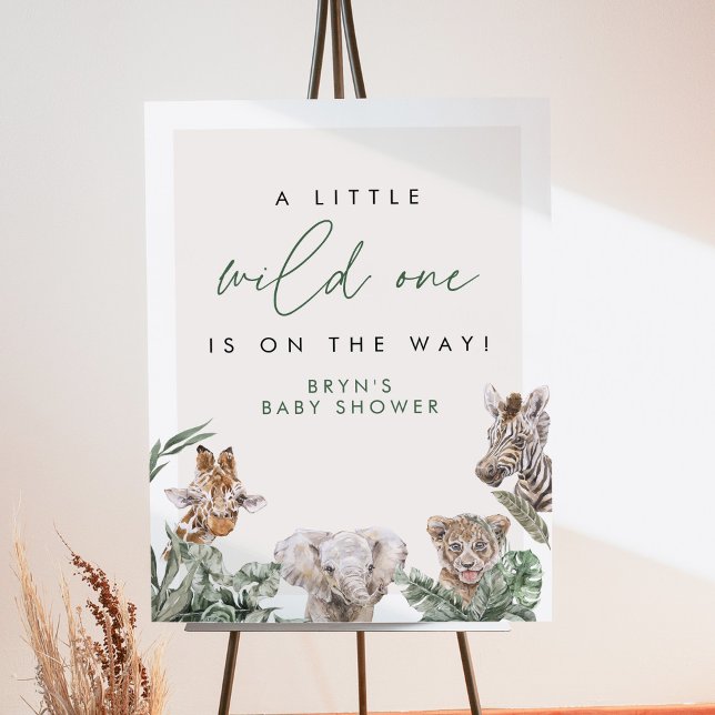 BRYN Cute Jungle Safari Baby Animal Baby Shower Foam Board (Creator Uploaded)