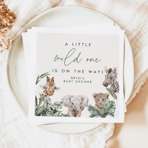 BRYN Cute Jungle Safari Baby Animal Baby Shower Napkins