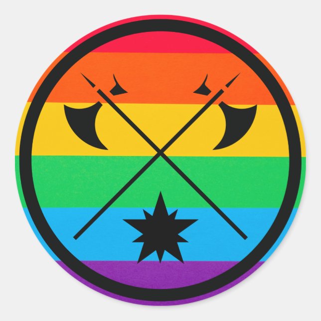 bryn gwlad pride Button Classic Round Sticker (Front)