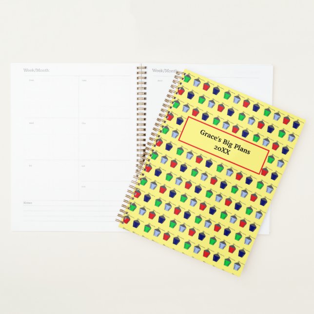 Bryn Mawr Colorful Lanterns on Yellow Planner (Display)