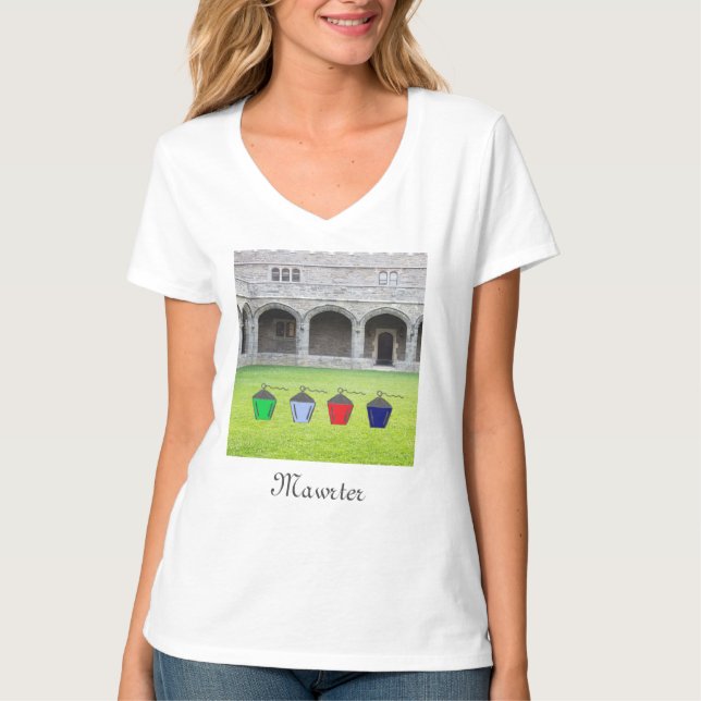 Bryn Mawr lanterns in Cloisters T-Shirt (Front)