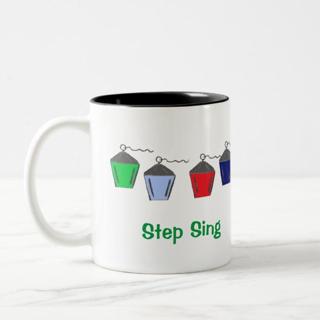 Bryn Mawr Lanterns Step Sing White Cotton Face Mas Two-Tone Coffee Mug (Left)