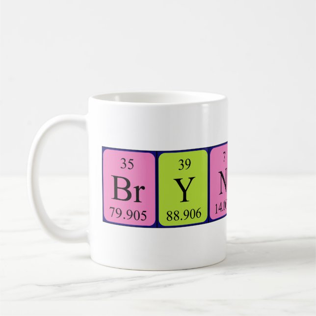Bryndís periodic table name mug (Left)