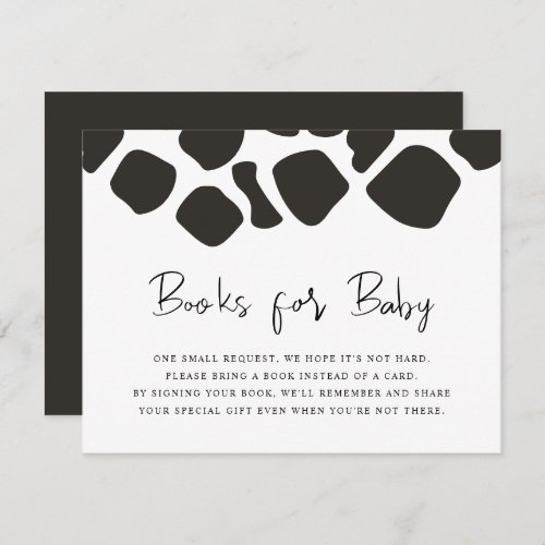 BRYNDLE Farm Animal Cow Print Books For Baby Card