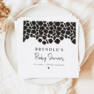 BRYNDLE Modern Cow Print Baby Shower Napkins