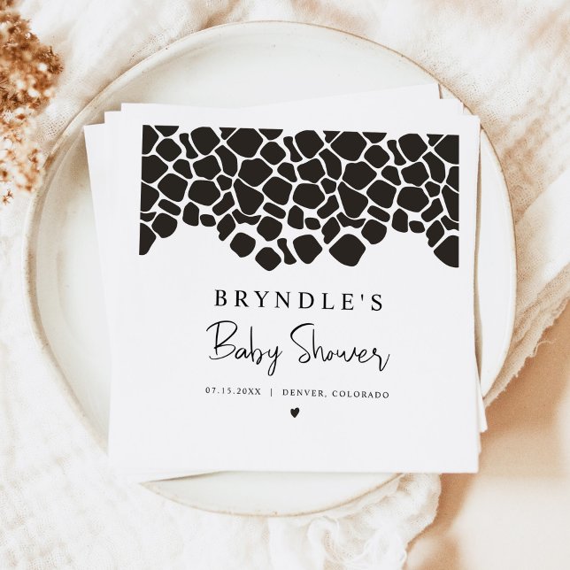 BRYNDLE Modern Cow Print Baby Shower Napkins (Creator Uploaded)