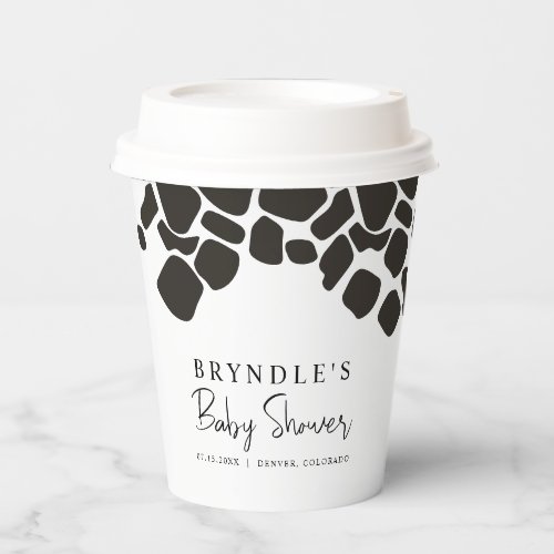 BRYNDLE Modern Cow Print Baby Shower Paper Cups