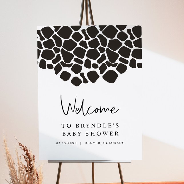 BRYNDLE Modern Cow Print Baby Shower Welcome Foam Board (Creator Uploaded)