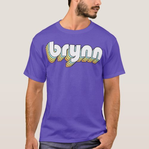 Brynn Retro Rainbow Typography Faded Style T_Shirt